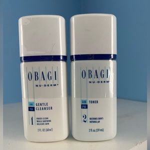 Obagi Nu-Derm Gentle Cleanser and Toner 2 oz. each - Brand New/Sealed
